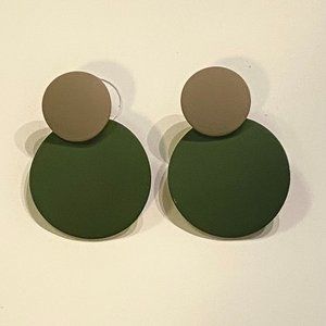 Retro Matte Green Earrings